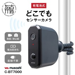 【ふるさと納税】musashi C-BT7000 乾電池式どこでもセンサーカメラ 《 人感センサー 防犯カメラ 屋外 乾電池式 ムサシ 防犯 防犯グッズ 