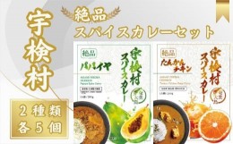 【ふるさと納税】絶品 宇検村スパイスカレー「パパイヤ ＆ たんかんチキン」・各5個 10個セット