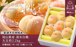 【ふるさと納税】桃 2024年 先行予約 清水白桃 約2.2kg 大玉 6〜7玉 もも モモ 岡山県産 国産 フルーツ 果物 ギフト