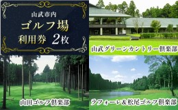 【ふるさと納税】【山武市内】ゴルフ場利用券2枚 施設利用券 ゴルフ ごるふ GOLF ゴルフ場 利用券 ゴルフ場利用券 ゴルフ場プレー券 ゴル