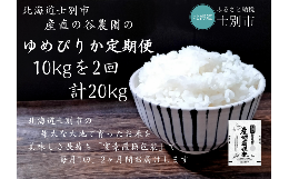 【ふるさと納税】【北海道士別市】（産直の谷農園）※定期便※　産地直送米「ゆめぴりか」（10？×2ヵ月）