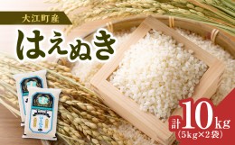 【ふるさと納税】大江町産 はえぬき 10kg(5kg×2袋)【山形県産】 【001-086】