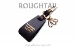 【ふるさと納税】Roughtail leather works＜ レザーチャームキーホルダー＞ブラック【1498034】