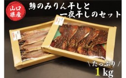 【ふるさと納税】(10112)山口県産 鯵のみりん干しと一夜干しのセット たっぷり 合計1？ アジ開き みりん あじ