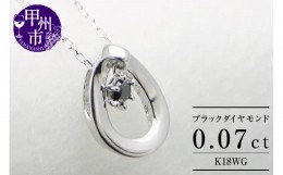 【ふるさと納税】ネックレス ブラックダイヤモンド シンプル【K18WG】n-11（KRP）G51-1410