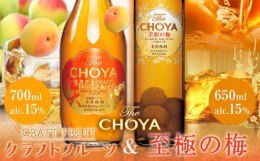 【ふるさと納税】THE CHOYA CRAFT FRUIT 700ml 至極の梅 650ml 計2本 セット 飲み比べ 羽曳野商工振興株式会社《30日以内に出荷予定(土日