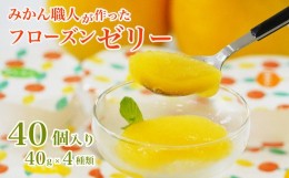 【ふるさと納税】みかん職人が作ったフローズンゼリー40g×4種　計40個