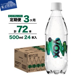 【ふるさと納税】【3か月定期便】VOX バナジウム 強炭酸水 500ml 24本(ミントフレーバー)