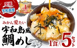 【ふるさと納税】鯛めし 5食 セット 宇和島風 南予ビージョイ 真鯛 鯛 マダイ タイ 養殖 お刺身 お刺し身 刺し身 冷凍 5袋 小分け パック