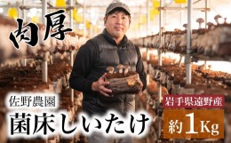 【ふるさと納税】遠野産 菌床 しいたけ 1kg