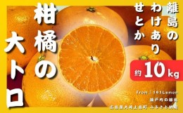 【ふるさと納税】[3月発送] 離島のわけありせとか約10kg 糖度14度 広島県 大崎上島町 柑橘【訳あり】　