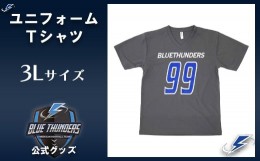 【ふるさと納税】【希望の選手背番号】ブルーサンダース ユニフォームTシャツ（大きいサイズ）＜サイズ：3L＞　【12203-0213】