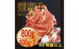 【ふるさと納税】飛騨牛　A4等級　切り落とし　400g×2【1487316】