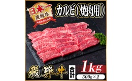 【ふるさと納税】飛騨牛　カルビ　焼肉　1kg【1487353】