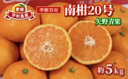 【ふるさと納税】準贈答用 南柑20号 5kg 矢野青果 みかん 果物 フルーツ 柑橘 蜜柑 温州 温州みかん 産地直送 数量限定 国産 愛媛 宇和島