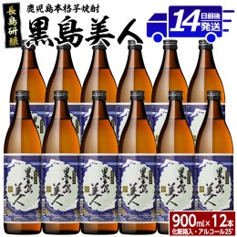 【ふるさと納税】＜化粧箱入＞黒島美人(900ml×12本)nagashima-6066