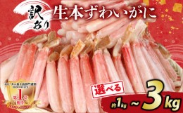 【ふるさと納税】訳あり 生 本ずわいがに 約 1kg ニューバーク わけあり ずわいがに ずわい蟹 蟹 カニ カニ脚 蟹脚 カニ棒肉 カニポーシ