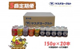 【ふるさと納税】【5ヶ月定期便】ヤスダヨーグルト ミニミニお試しセット 150g×20本×5回 小ボトル ふるさと納税限定 無添加 搾りたて 