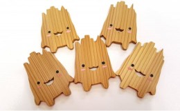 【ふるさと納税】トリック箸置き「はしミラ」５個セット　ゆるキャラ かわいい 木製 はしおき 手作り