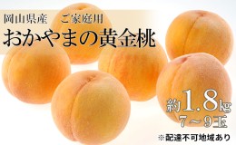 【ふるさと納税】桃 2024年 先行予約 ご家庭用 おかやま の 黄金桃 約1.8kg（7〜9玉） もも モモ 岡山県産 国産 フルーツ 果物