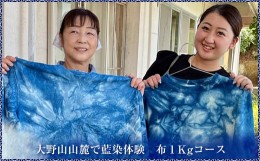 【ふるさと納税】大野山山麓で藍染体験　布１Kgコース【 体験 チケット 神奈川県 山北町 】