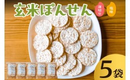 【ふるさと納税】玄米ぽんせん(薄切り･塩味)30g入り5袋セット mi0100-0001-4