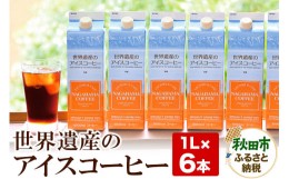 【ふるさと納税】世界遺産のアイスコーヒー　1L×6本 珈琲 ナガハマコーヒー 6L