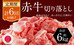 【ふるさと納税】【6カ月定期便】 赤牛 切り落とし 1kg (500g×2パック)×6回 牛肉 お肉 定期