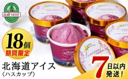 【ふるさと納税】【期間限定18個入り】トワ・ヴェール の アイスクリーム 【 ハスカップ 】110ml (通常15個 +期間限定3個) アイス お菓子