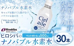 【ふるさと納税】ナノバブル水素水 ペットボトル 約500ml 30本 株式会社ヒロシバ《30日以内に出荷予定(土日祝除く)》大阪府 羽曳野市 送