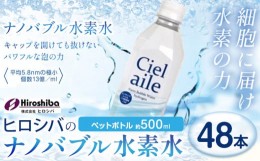 【ふるさと納税】ナノバブル水素水 ペットボトル 約500ml 48本 株式会社ヒロシバ《30日以内に出荷予定(土日祝除く)》大阪府 羽曳野市 送