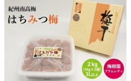 【ふるさと納税】【特選】はちみつ梅 2kg 3L以上 （1kg×2個） B-036