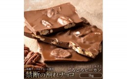 【ふるさと納税】割れチョコ ごろごろピーカンナッツ 　1kg