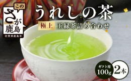 【ふるさと納税】うれしの茶　極上玉緑茶　2本入　詰め合わせ（ギフト用）　B-752