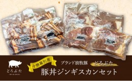 【ふるさと納税】[?5749-1370]十勝の森放牧豚　どろぶたの豚丼ジンギスカンセット