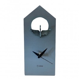 【ふるさと納税】GRAVIRoN Bird Clock オカメインコ 酸洗鉄（置き時計）