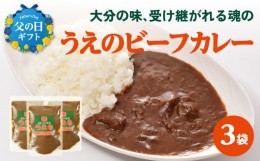 【ふるさと納税】【父の日ギフト】大分の味、受け継がれる魂のうえのビーフカレー 3袋 ≪6月16日お届け≫ カレー ビーフカレー 欧風カレ