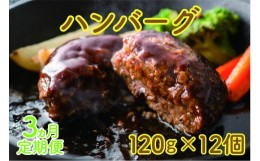 【ふるさと納税】北海道産 上ノ国町 フルーツポークのハンバーグ（120g×12個）【7月・8月・9月定期便】