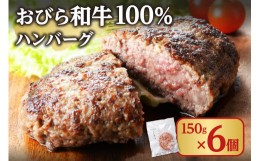 【ふるさと納税】おびら和牛 100％ ハンバーグ (150g×6パック) 肉 お肉 にく 食品 北海道産 人気 おすすめ 贈答 ギフト グルメ お取り寄