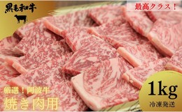 【ふるさと納税】焼き肉 1kg 冷凍 国産 黒毛和牛 阿波牛 和牛 牛肉 ロース モモ バラ セット バーベキュー BBQ ※配達指定不可