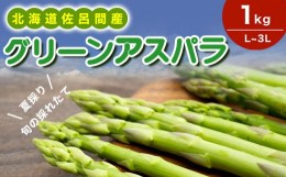 【ふるさと納税】【夏採り】 グリーンアスパラ 1kg（L〜3L）旬の採れたて 北海道 佐呂間産（2024年7月出荷開始先行予約） 【 ふるさと納