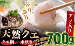 【ふるさと納税】【 対馬産 】 最高級 クエ 鍋 セット （ 2〜3人前 ） 《対馬市》【石川水産】 水炊き 鮮度抜群 海鮮 [WAB007]天然くえ 