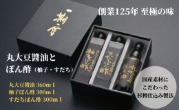 【ふるさと納税】調味料 詰め合わせ 3本 セット 国産 徳島産 醤油 ぽん酢 丸大豆 柚子 ゆず すだち 大豆 しょうゆ 贈答 ギフト プレゼン