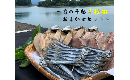 【ふるさと納税】旬の干物４種類おまかせセット　無添加 お楽しみ 干し魚 健康食品 おかず 惣菜 おつまみ【R00764】