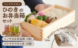 【ふるさと納税】対馬 ひのき お弁当箱 (1段) / 佐護 ツシマヤマネコ 米 みつめるにゃんBOX セット《対馬市》【一般社団法人MIT】 木製 