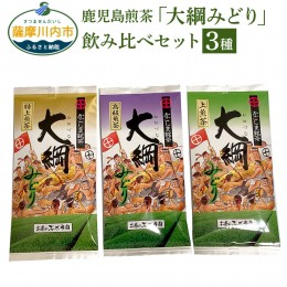 【ふるさと納税】AS-126 お茶のぶどう園 鹿児島煎茶「大綱みどり」特上煎茶・高級煎茶・上煎茶お楽しみ飲み比べセット下方