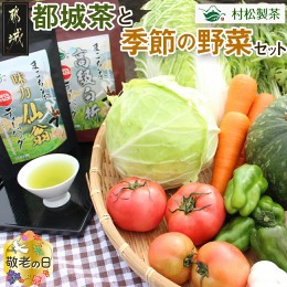 【ふるさと納税】【敬老の日】都城茶と都城産季節の野菜セット≪9月13日〜16日お届け≫_AA-3701-KG