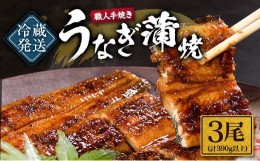 【ふるさと納税】職人手焼き うなぎ蒲焼 3尾 計390g以上 鰻 ウナギ うなぎ 魚 魚介 国産 おかず 食品 加工品 冷蔵 惣菜 蒲焼き 送料無料_