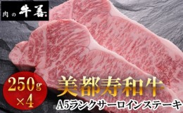 【ふるさと納税】No.289 牛善特選 美都寿和牛 サーロインステーキ A5ランク 250g×4枚 ／ 牛肉 ブランド牛 自社ブランド 千葉県 特産