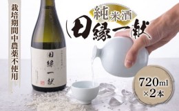 【ふるさと納税】【七夕生搾り】無農薬で育てたお米で作った 日本酒 『田縁一献（でんえんいっこん）』 純米酒 720ml×2本【新酒：2024年